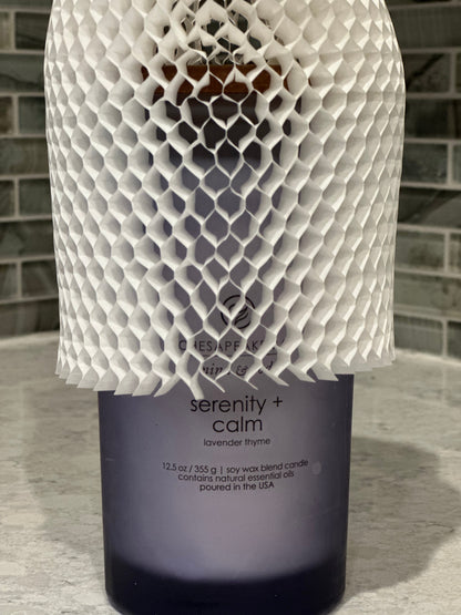 White Honeycomb Paper Sleeves Wholesale– 70gsm 90gsm, 4 Sizes, Eco-Friendly Protective Packaging for Bottles, Cosmetics & Glassware