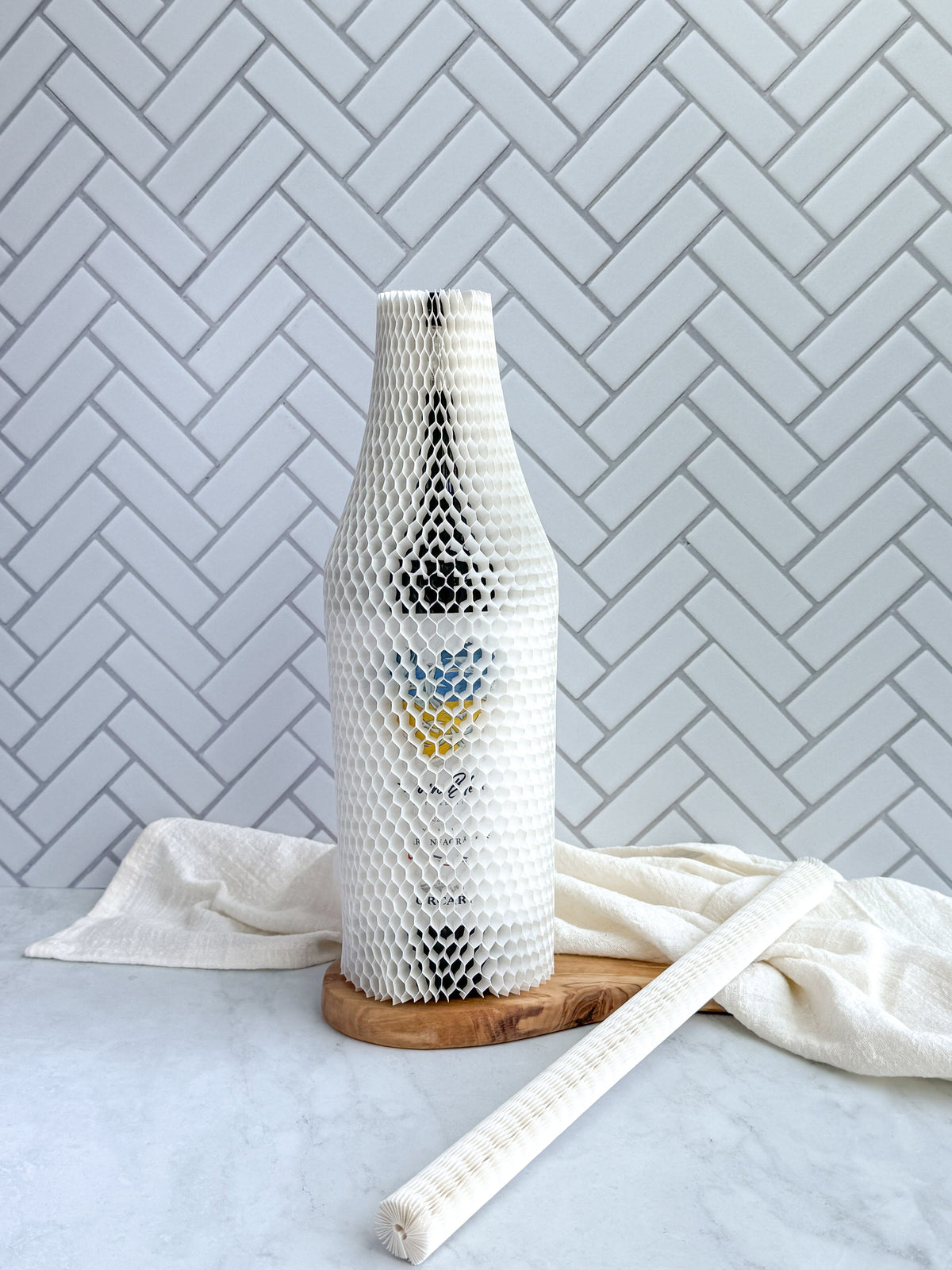 White Honeycomb Paper Sleeves Wholesale– 70gsm 90gsm, 4 Sizes, Eco-Friendly Protective Packaging for Bottles, Cosmetics & Glassware