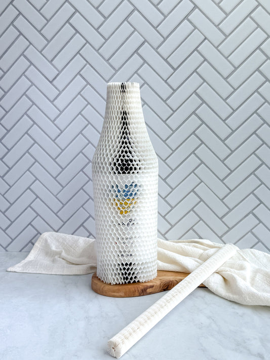 White Honeycomb Paper Sleeves Wholesale– 70gsm 90gsm, 4 Sizes, Eco-Friendly Protective Packaging for Bottles, Cosmetics & Glassware