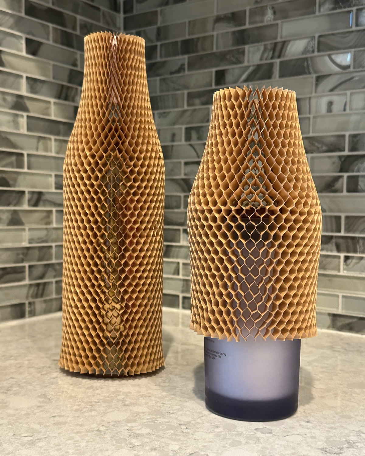 Honeycomb Paper Sleeves Wholesale– 70gsm 90gsm Kraft, 4 Sizes, Eco-Friendly Protective Packaging for Bottles, Cosmetics & Glassware