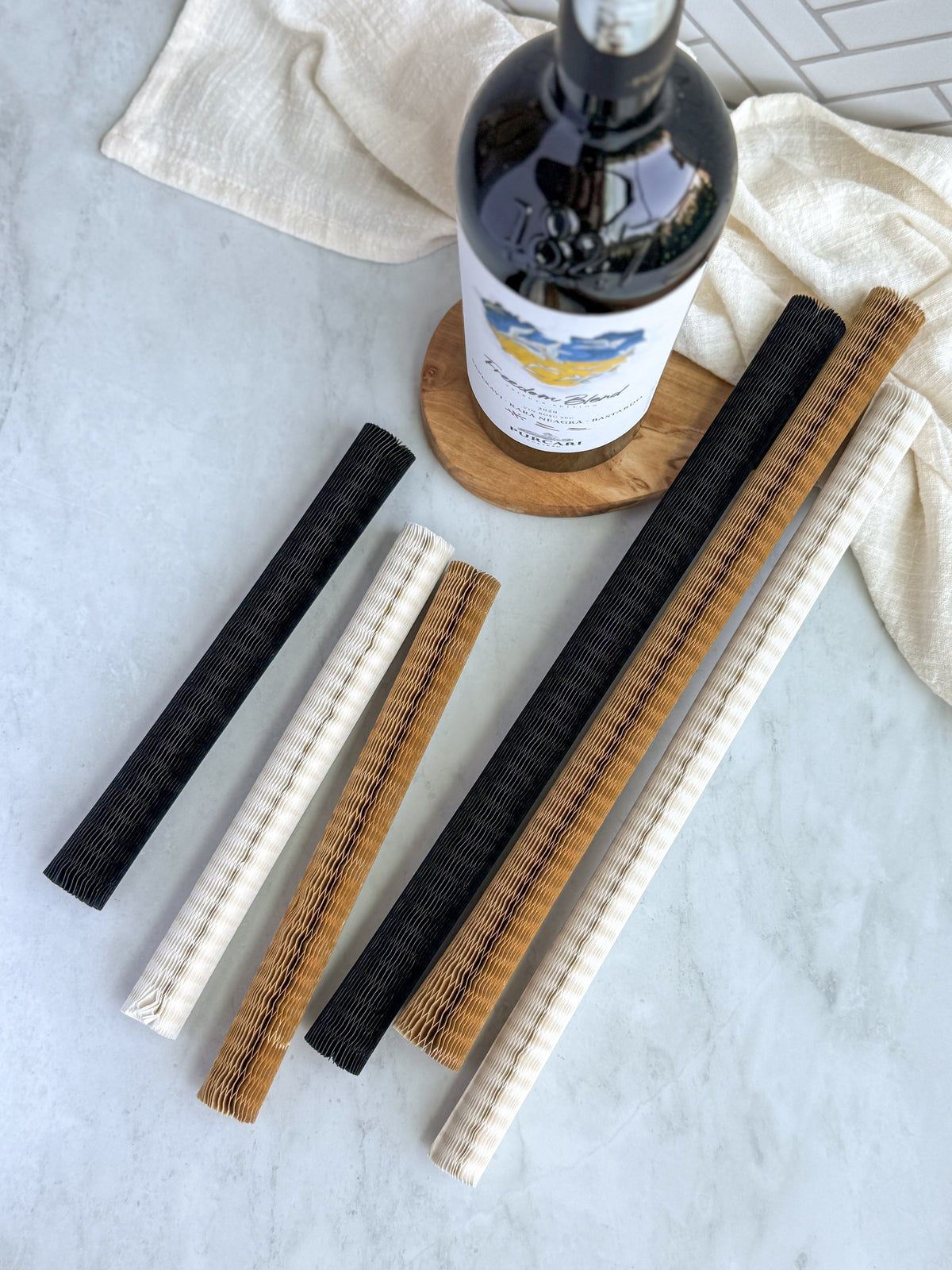 Black Honeycomb Paper Sleeves Wholesale– 70gsm 90gsm Kraft, 4 Sizes, Eco-Friendly Protective Packaging for Bottles, Cosmetics & Glassware