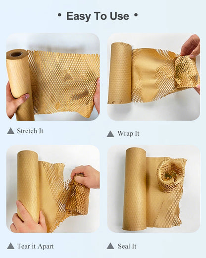 Kraft Honeycomb Paper Roll – 100% Recyclable, Plastic-Free Protective Packaging